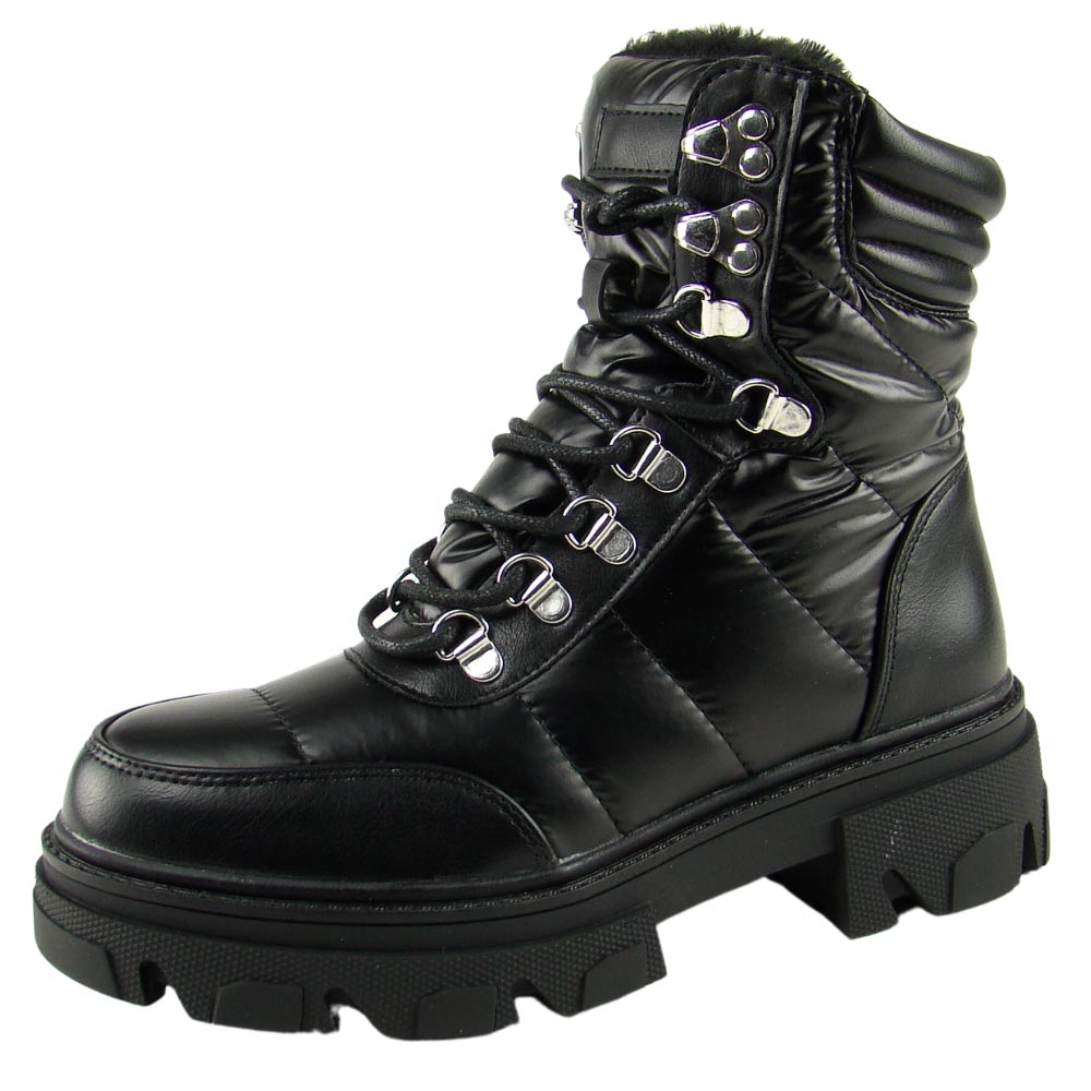 Botki damskie workery WOJTYŁKO 24035 ocieplane