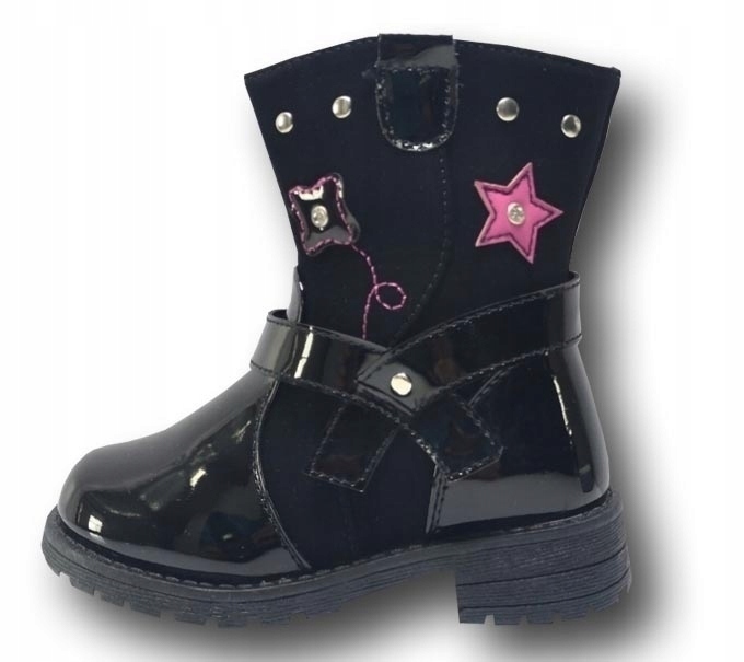 Kozaki dziecięce botki ocieplane na zimę D1709-1 roz.28