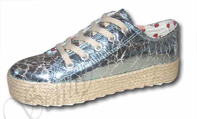 Kylie Crazy K1645007 tenisówki damskie trampki espadryle lustrzane roz.31