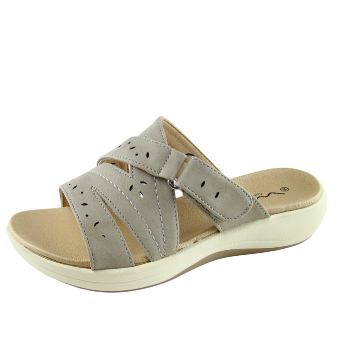 Klapki damskie BEPPI 2199872 BEIGE ażurowe