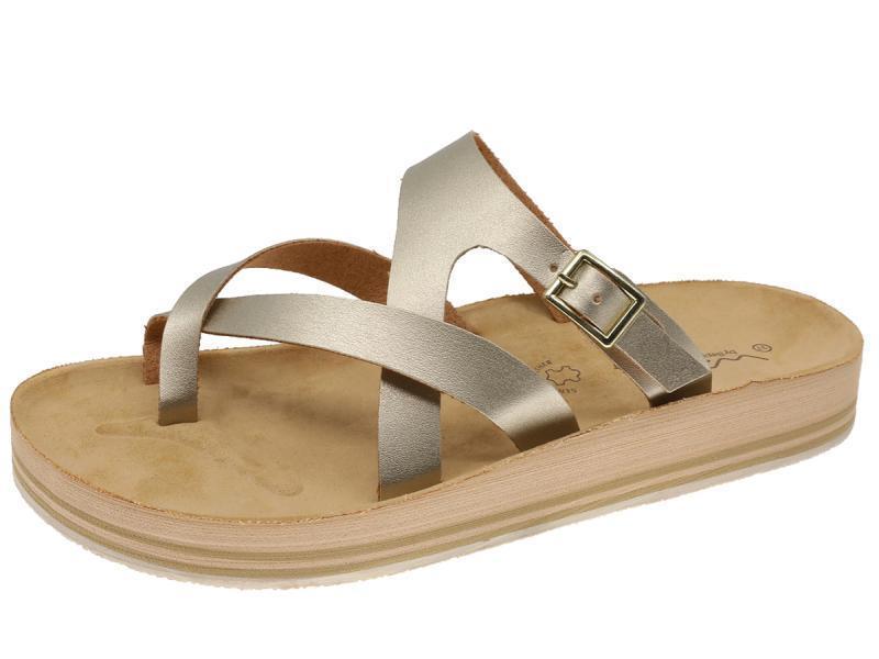 Klapki damskie Beppi 2182951 gold