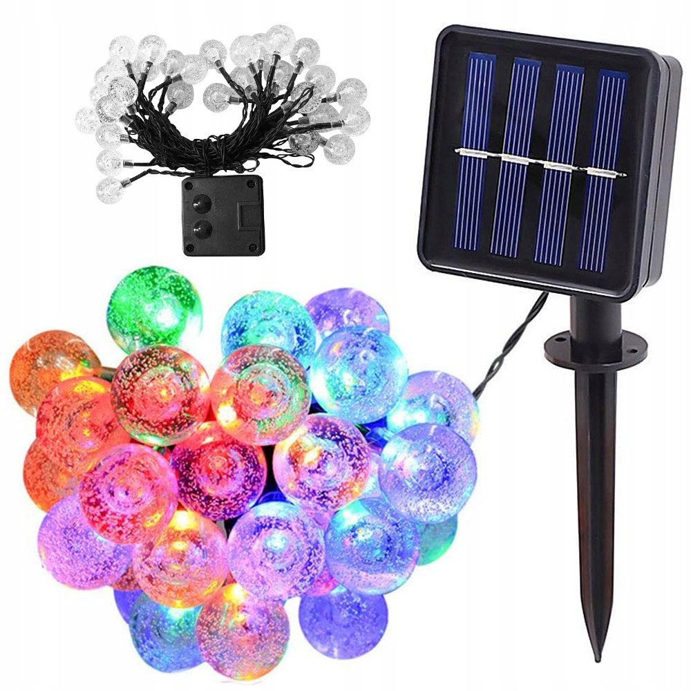 Girlanda Ogrodowa Lampki 40 Led Solarna Multikolor