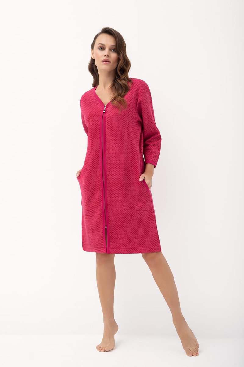 Szlafrok damski LUNA kod 214 bordowy  XL