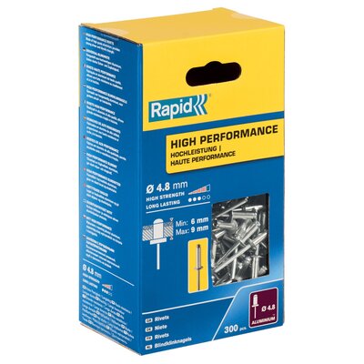 Nity aluminiowe RAPID 5001436 4.8 x 12 mm (300 sztuk)