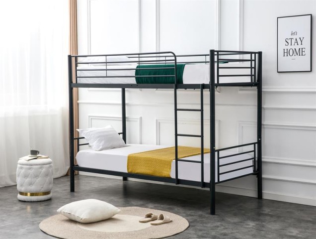 Łóżko piętrowe BUNKY 90x200 czarne - POLECA nas aż 98% klientów - ZAMÓW (91 822 80 56)