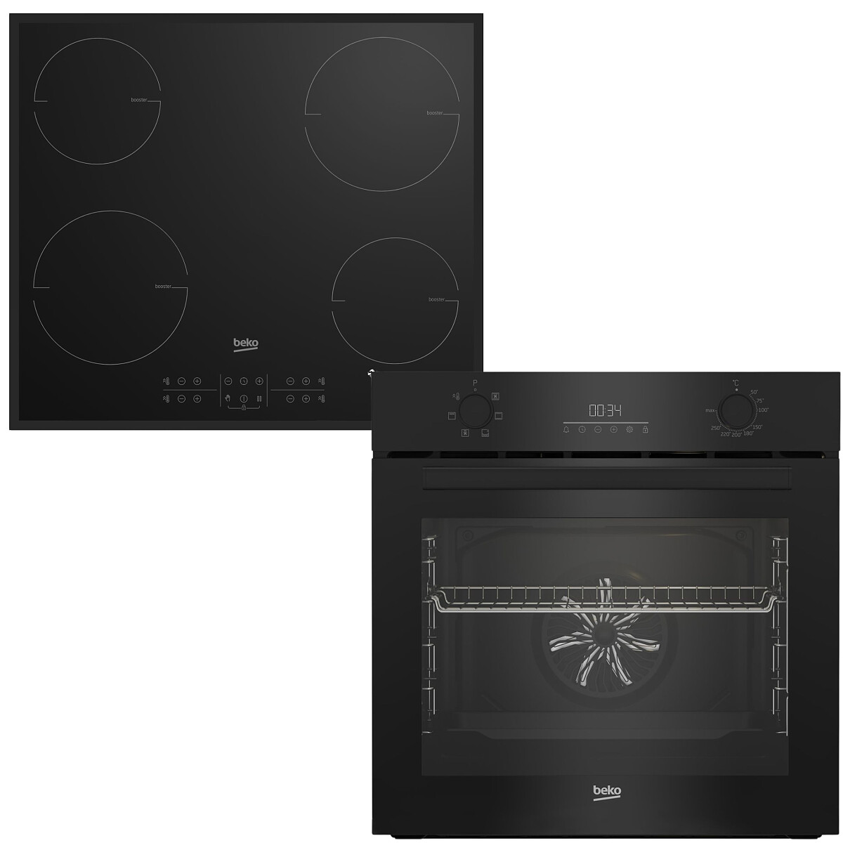 Zestaw AGD do zabudowy Beko Piekarnik BEYOND BBIE 17300B + Płyta indukcyjna HII 64205MTB