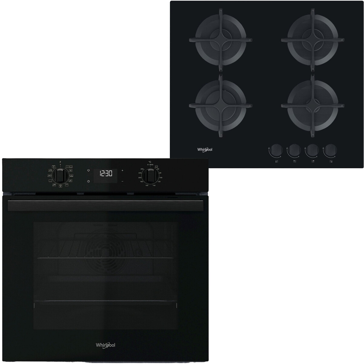 Zestaw AGD do zabudowy Whirlpool Piekarnik OMR 58CR1B + Płyta gazowa AKT 616NB