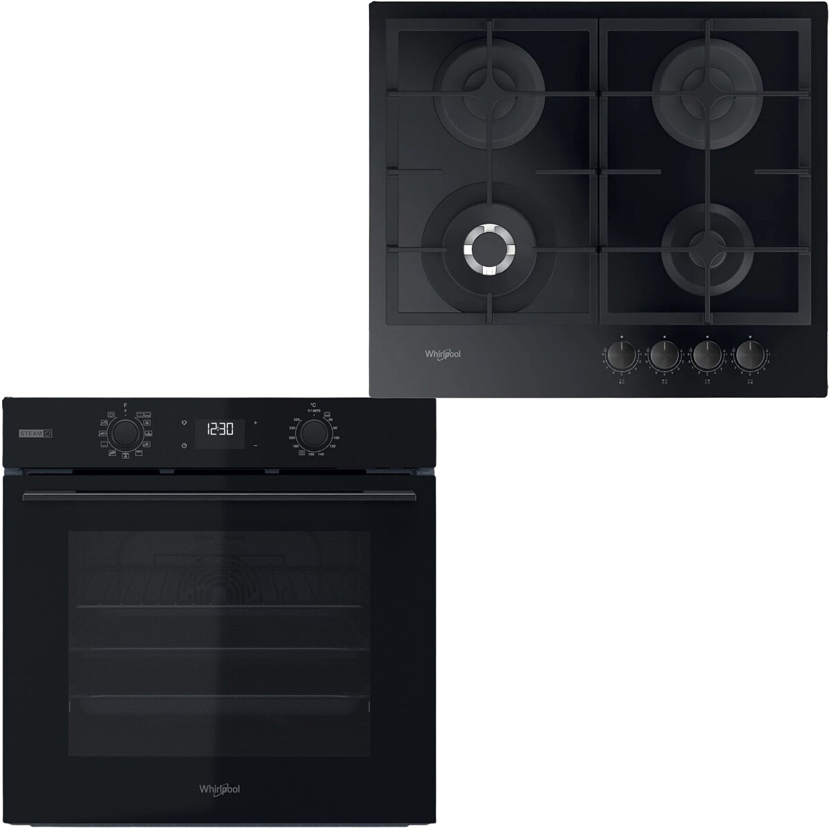 Zestaw AGD do zabudowy Whirlpool Piekarnik OMSK 58CU1B + Płyta gazowa AKTL 629NB1