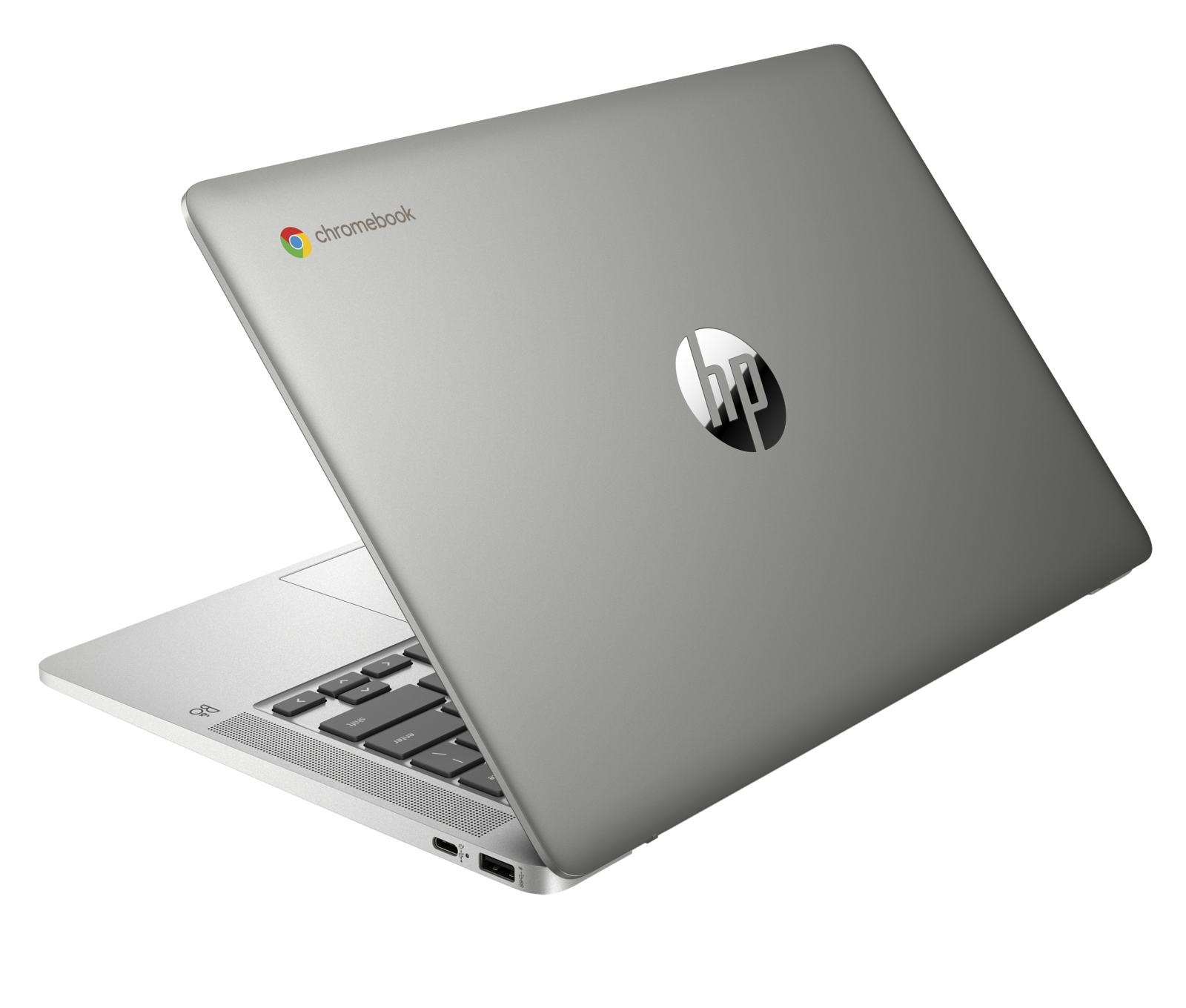 Laptop HP Chromebook 14a-na0050nd / 9ZA40EA / Intel N4000 / 4GB / eMMC 64 GB / Intel UHD / FullHD / Chrome OS / Srebrny