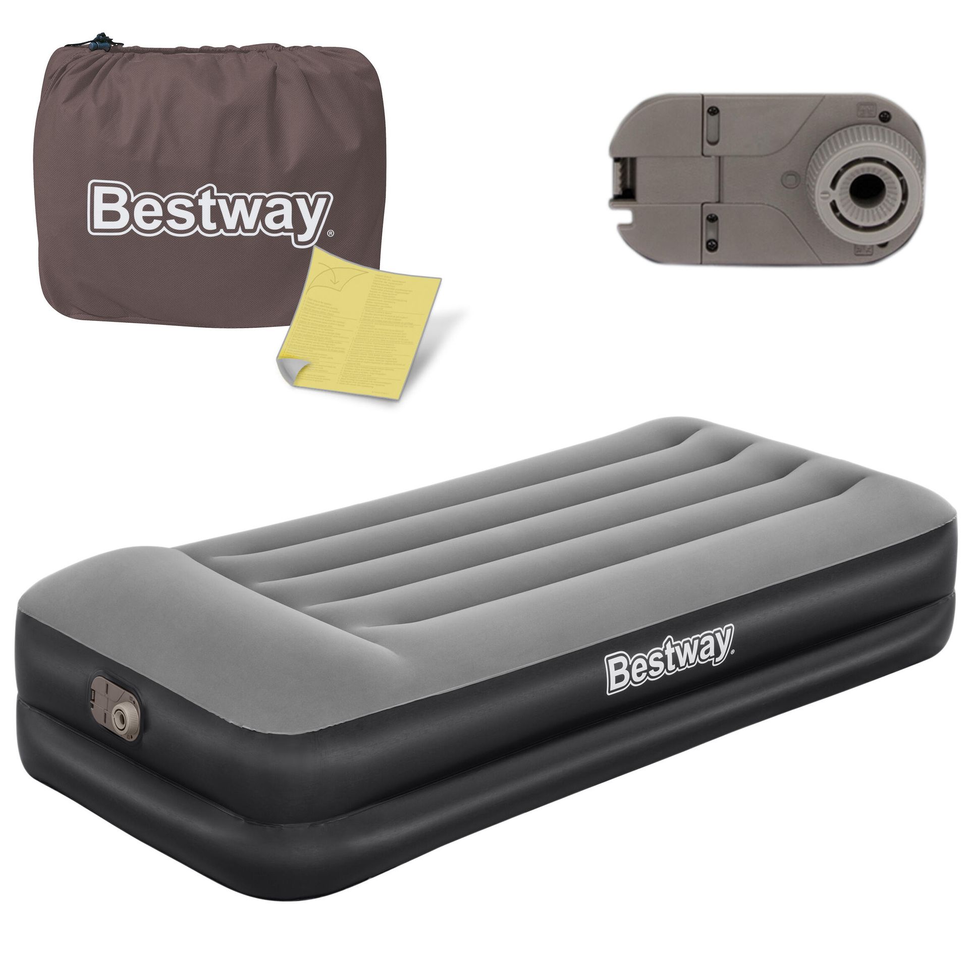 Materac dmuchany do spania jednoosobowy z pompką Bestway 191x97cm
