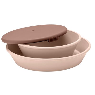 Bibs Dinner Plate Set Blush Talerzyk Z Miseczką Z Pokrywką