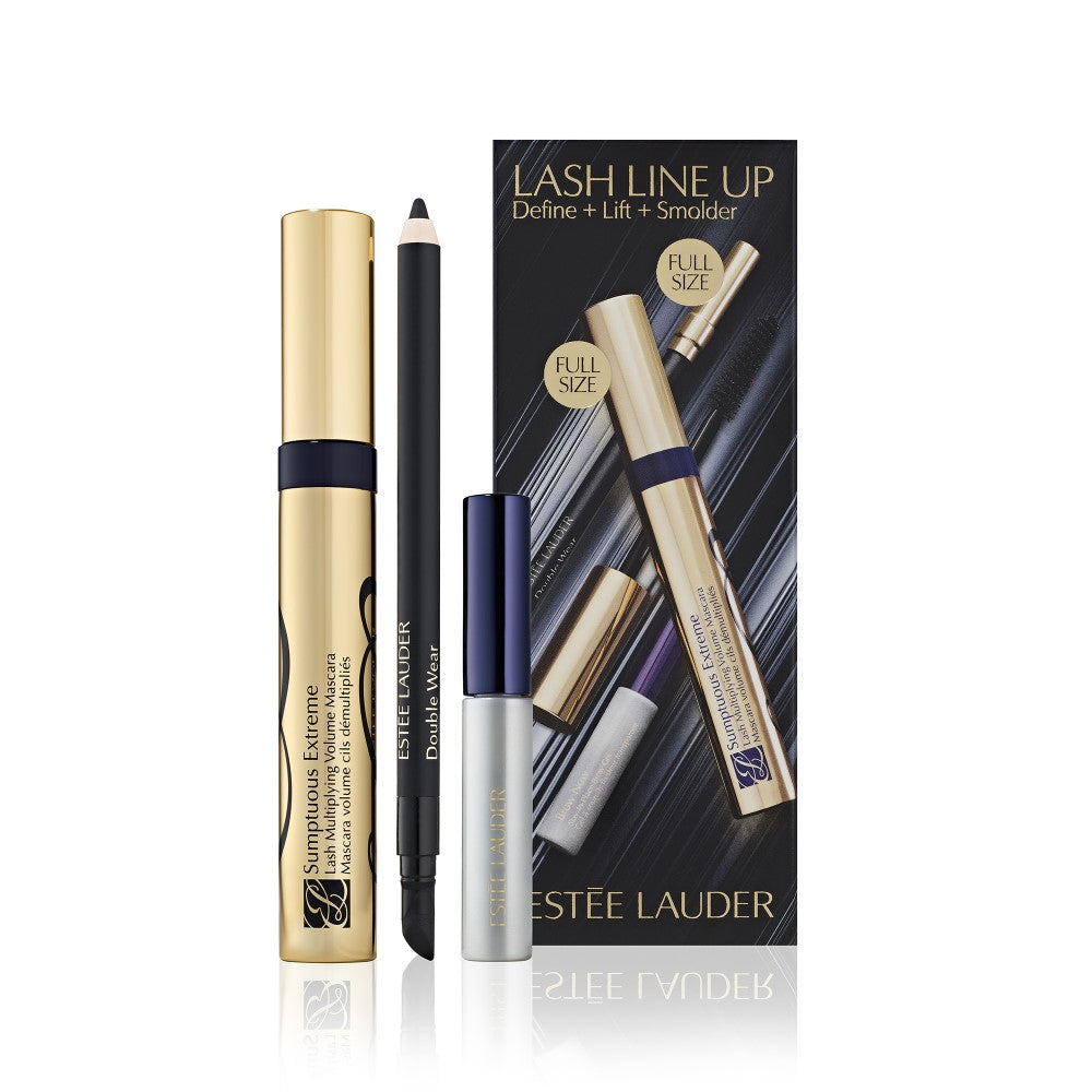 Estée Lauder Lash Line Up zestaw tusz do rzęs 8ml + kredka do oczu 1.1g + żel do brwi 5ml