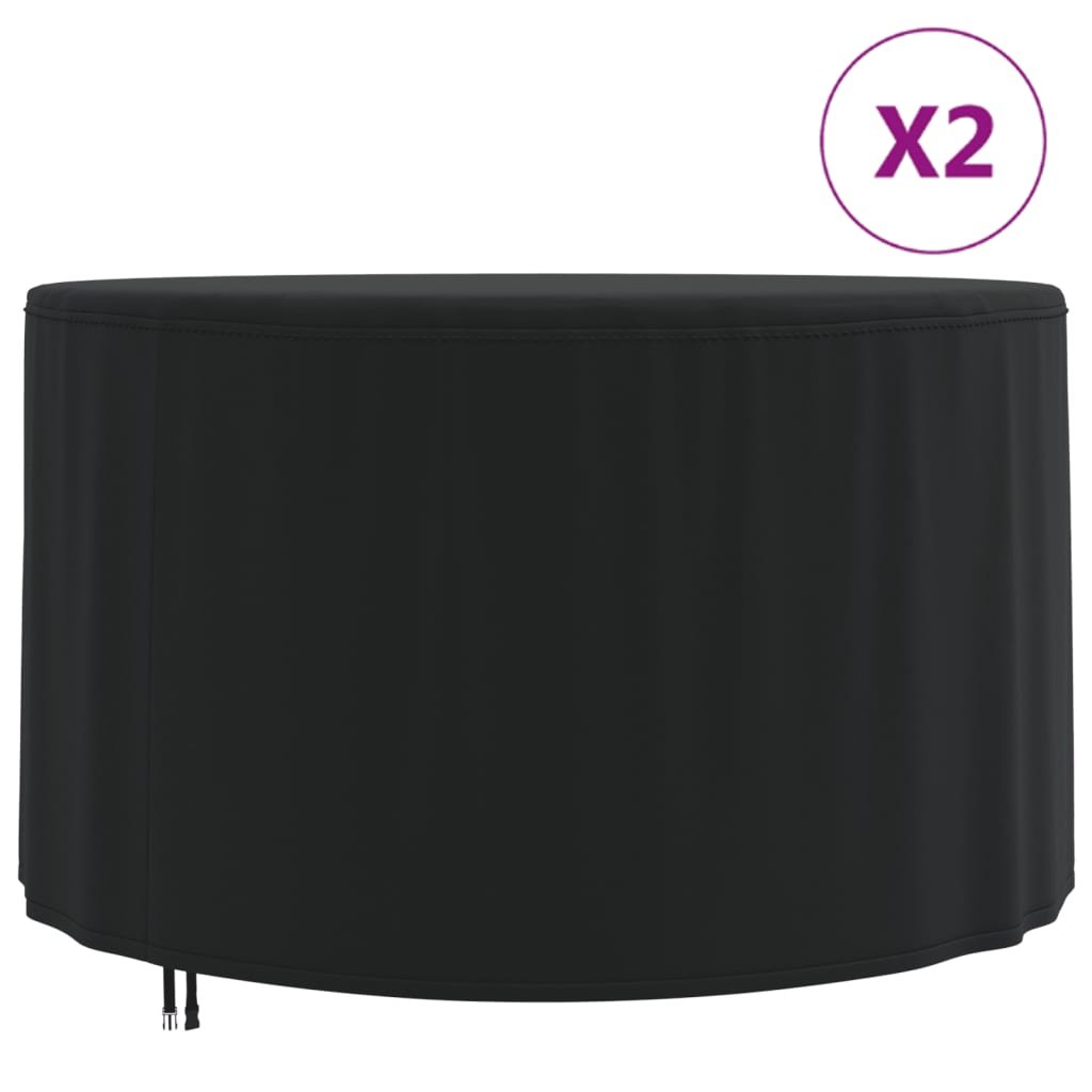 vidaXL Pokrowce na meble ogrodowe, 2 szt., Ø128x71 cm, Oxford 420D