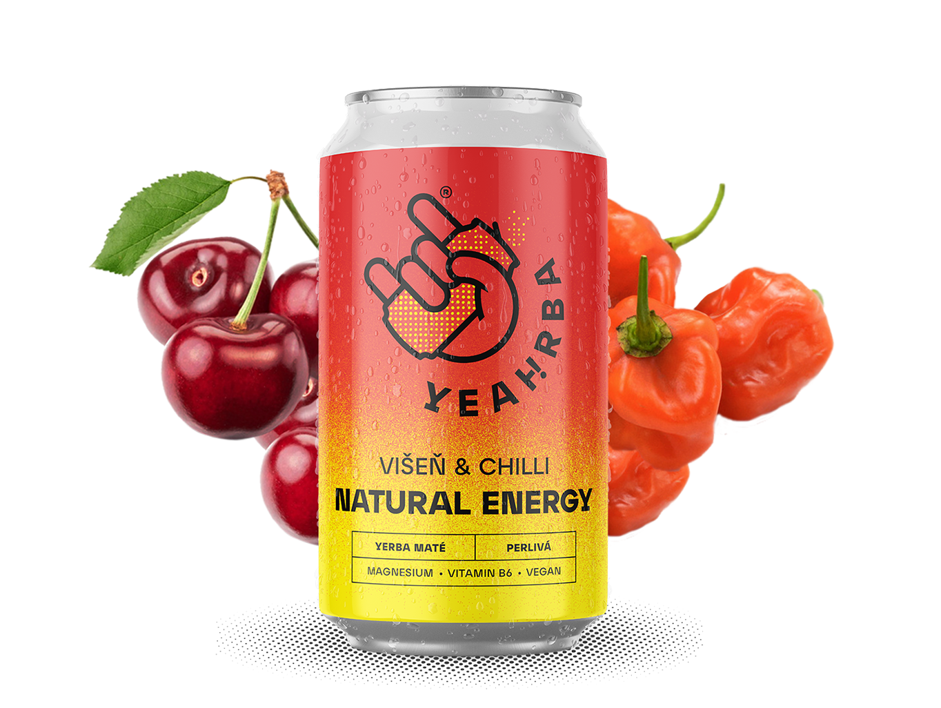 Yeahrba - Wiśnia i Chilli Musujące, 330 ml