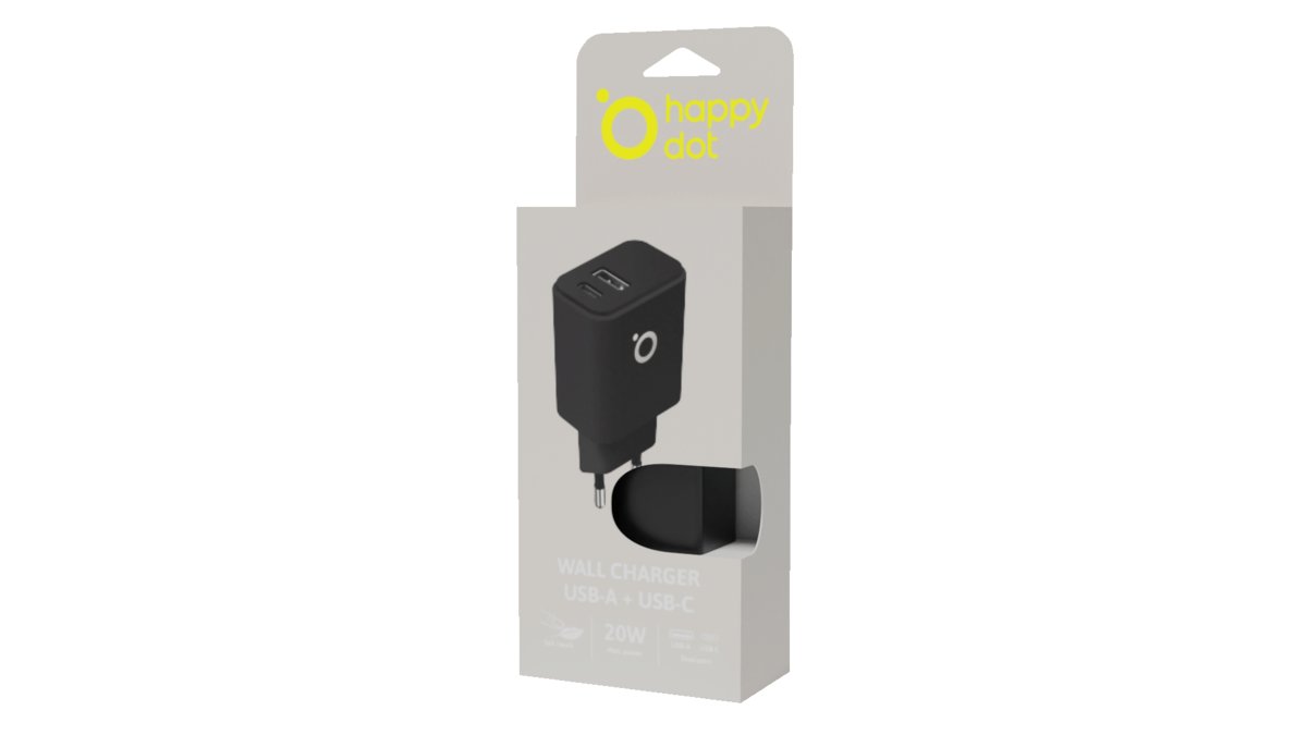 HappyDot Ładowarka sieciowa 20W czarny