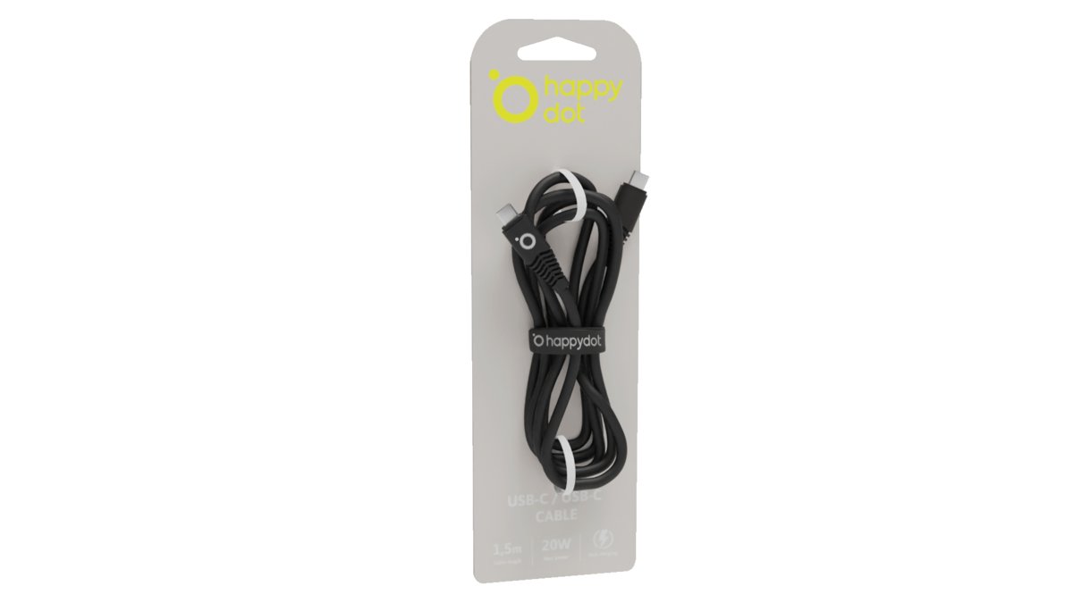 HappyDot Kabel USB-C 20W czarny