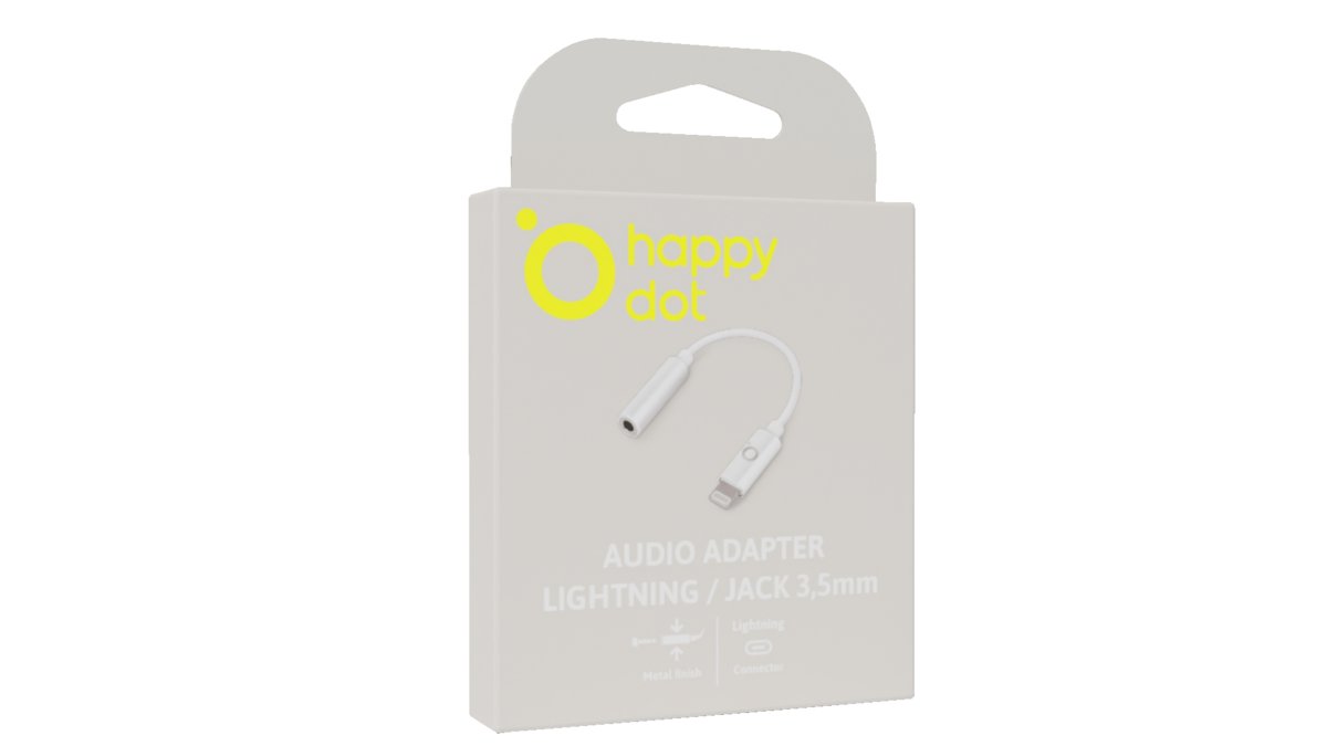 HappyDot Adapter Lightning biały