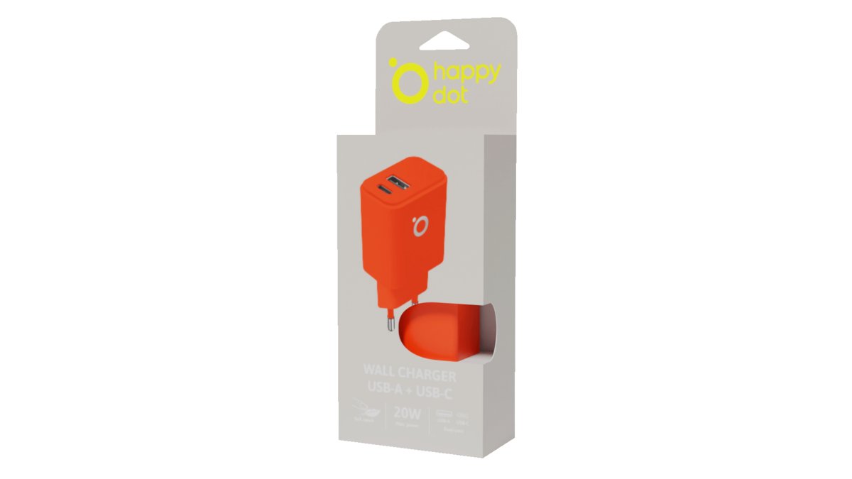 HappyDot Ładowarka sieciowa 20W pomarańczowy