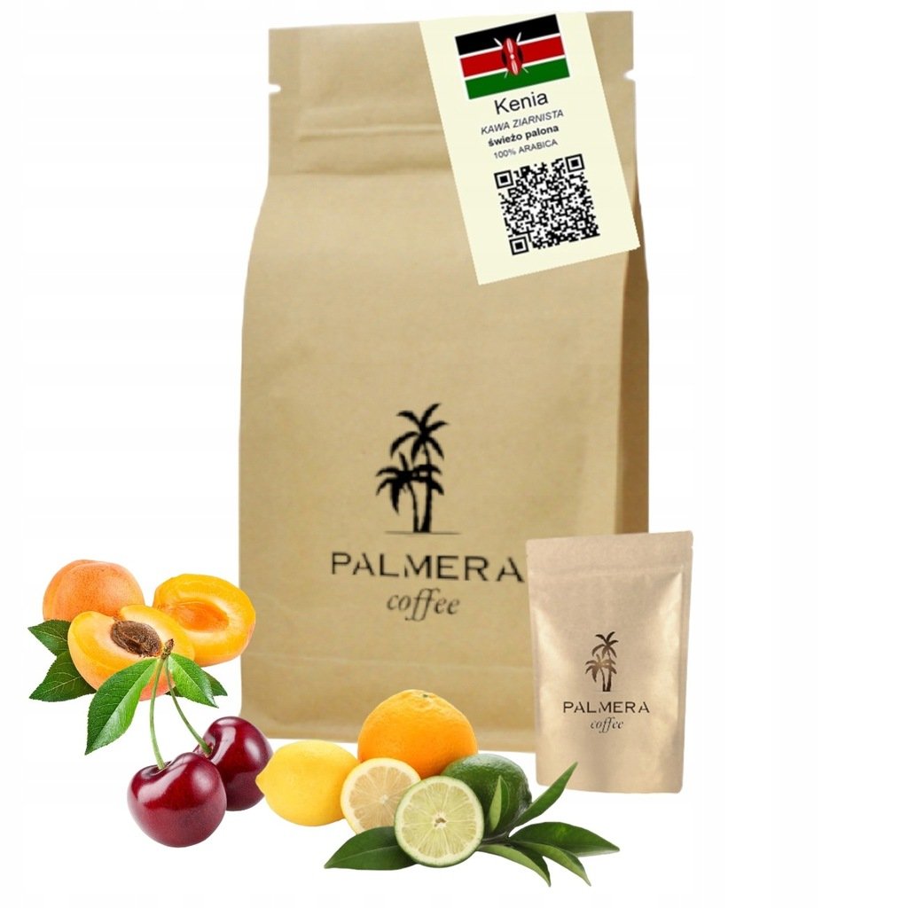 Kawa ziarnista świeżo palona 100% Arabica Kenia 1kg Palmera Coffee eco