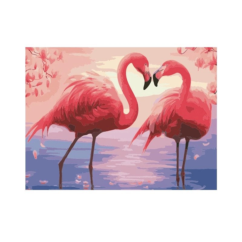 Diamond painting haft diamentowy - flamingi (224) 25x35 cm, mozaika DIY