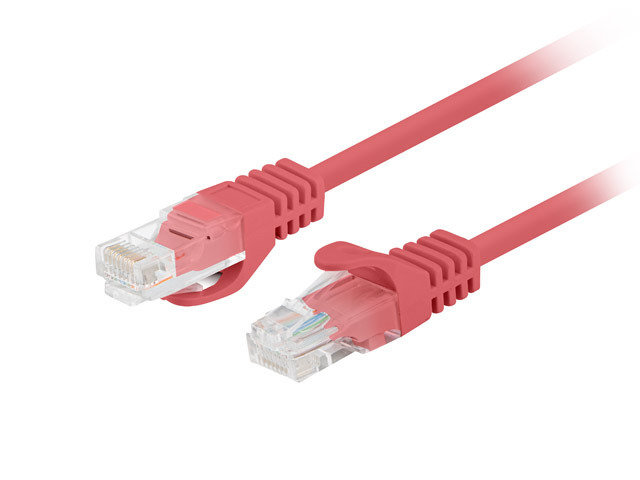 Patchcord kat.6 utp 7.5m czerwony fluke passed lanberg