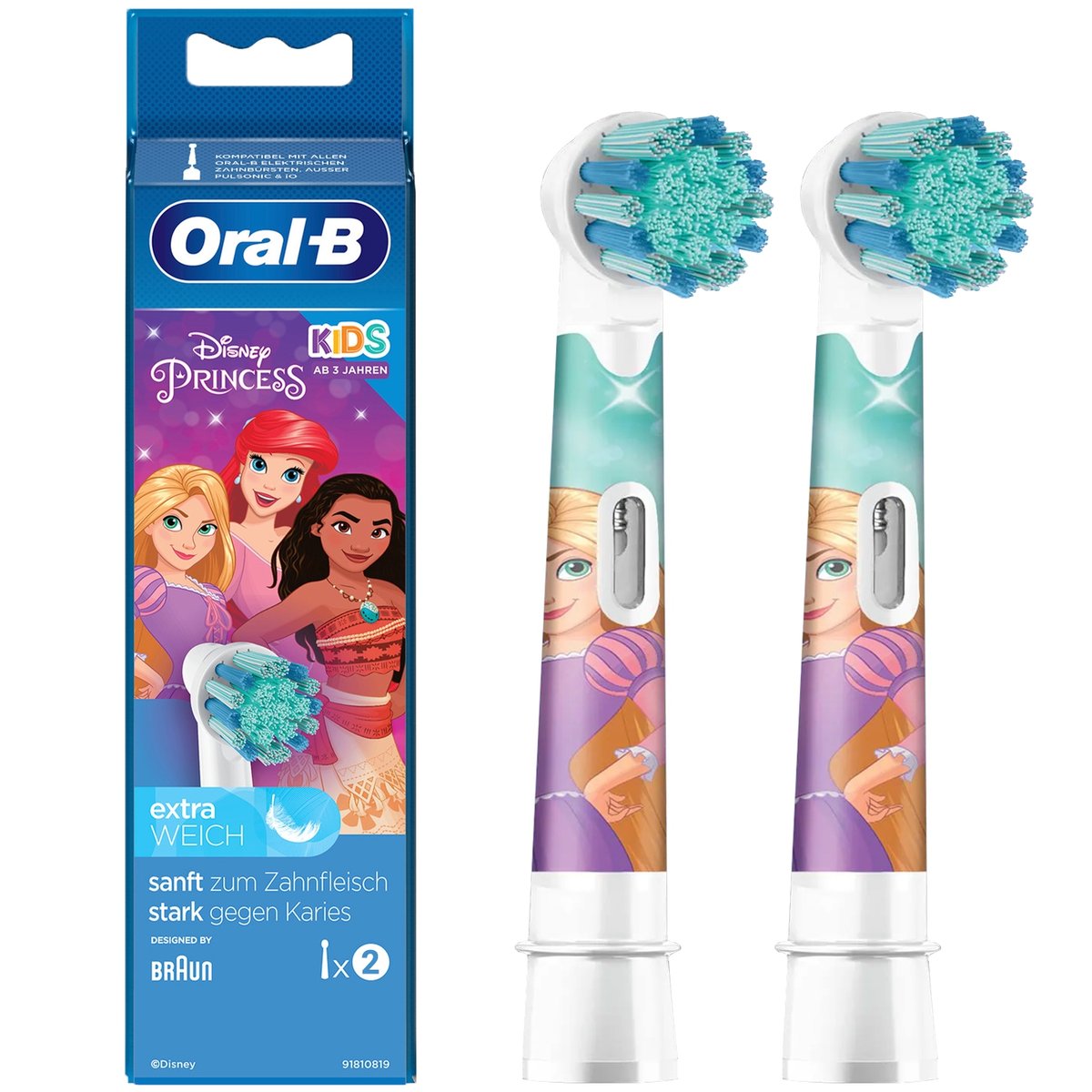 2x Końcówka Oral-b EB10s Księżniczki Princess