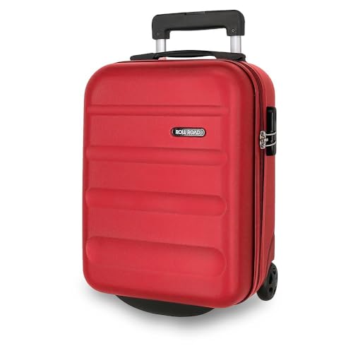 Roll Road Flex Walizka kabiny Czerwony 31x40x20 cms Sztywne ABS Zamknięcie kombinowane boczne 33L 2,46 kg 4 Podwójne Koła Bagaż Ręka pod siedzeniem, Czerwony, Talla única, Walizka kabinowa