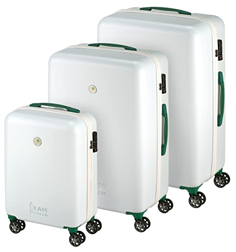 Princess Traveller Im Green Atlantic, biały, SML, Twarde etui na kółkach z obrotowymi kółkami