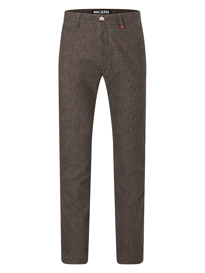 MAC Spodnie "Lennox" w kolorze brązowym