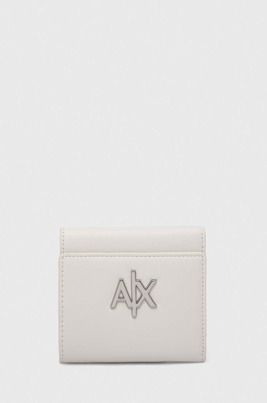 Armani Exchange portfel damski kolor biały
