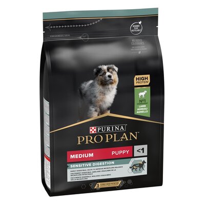 10 / 12 + 2 kg gratis! Purina Pro Plan, karma sucha dla psa, 12 kg / 14 kg - Medium Puppy Sensitive Digestion, jagnięcina i ryż, 12 kg