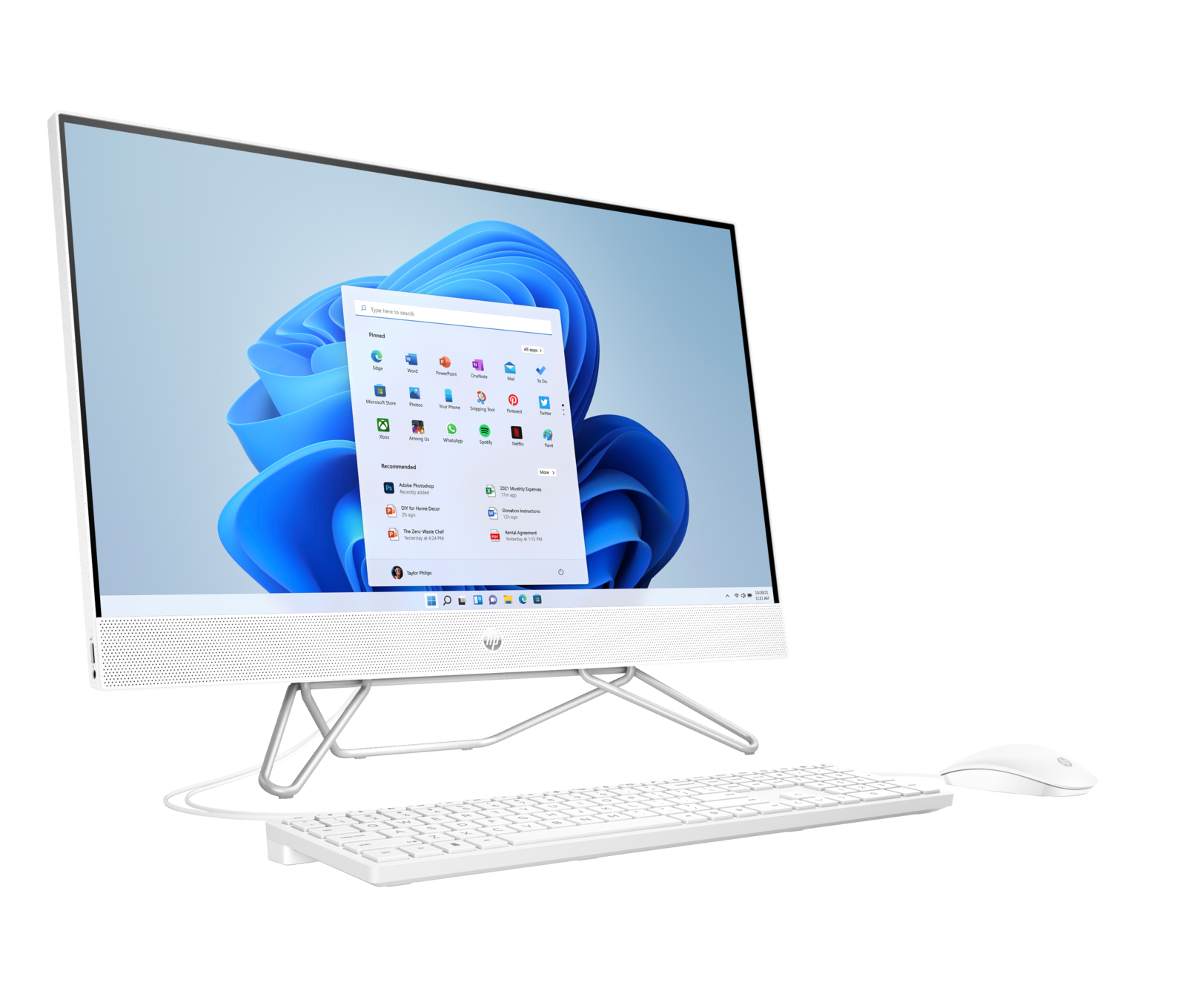 All in One HP 27-cb1046ne / 7Z7G7EA / Intel i7-12 / 8GB / SSD 512GB / Intel Xe / FullHD / FreeDos / Biały