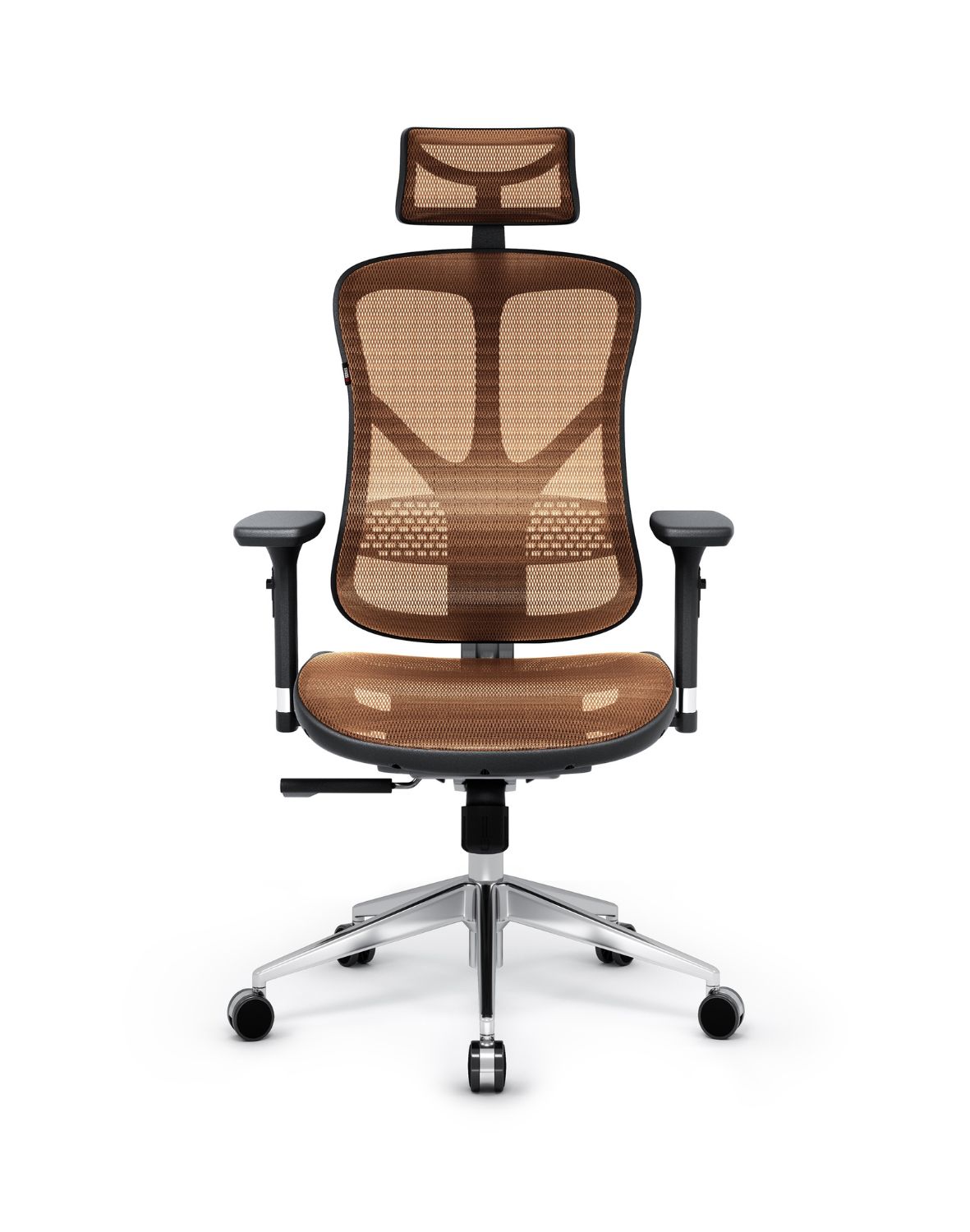 Fotel ergonomiczny Diablo V-Basic: czarno-pomarańczowy (1539), biurowy, siatkowy