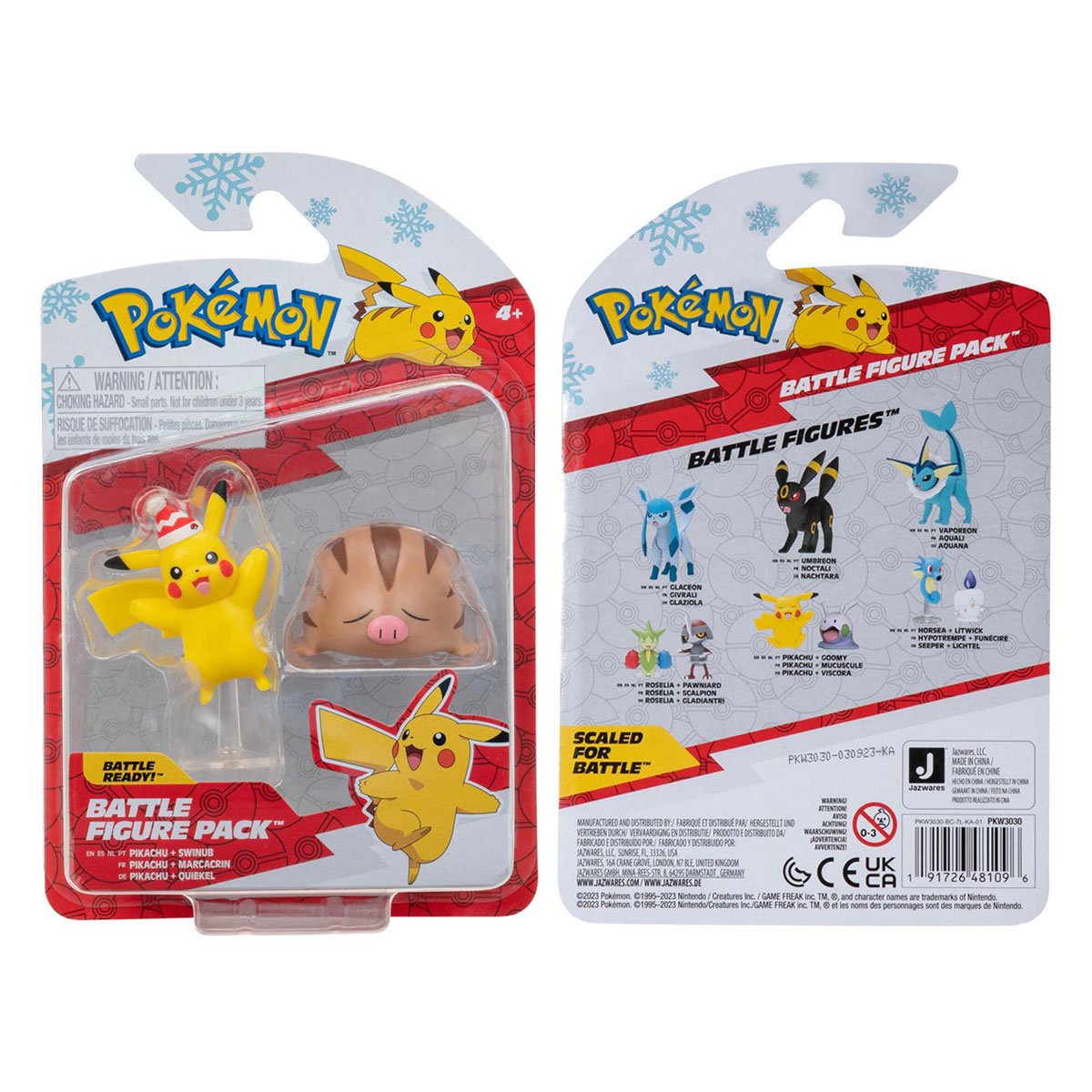Pokemon Figurki Świąteczne (Pikachu  + Swinub)