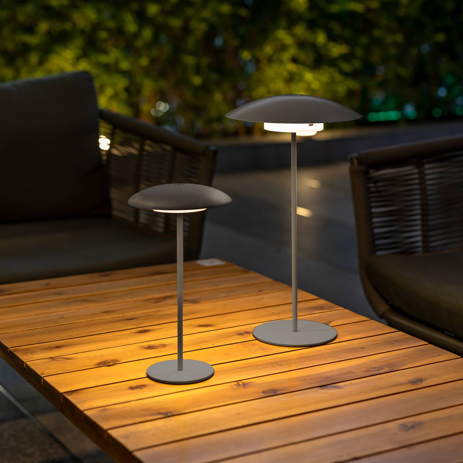 Newgarden Sardinia lampa akumulatorowa LED IP44 antracyt 30