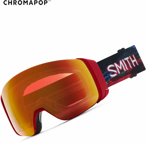 Smith 4D MAG Crimson Glitch Hunter męskie okulary snowboardowe