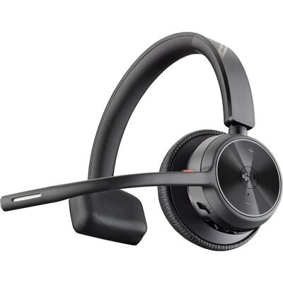 Poly Voyager 4310 UC, V4310-M C bezprzewodowy monofoniczny zestaw słuchawkowy Bluetooth z USB-A, z podstawką do ładowania, certyfikowany dla Microsoft Teams