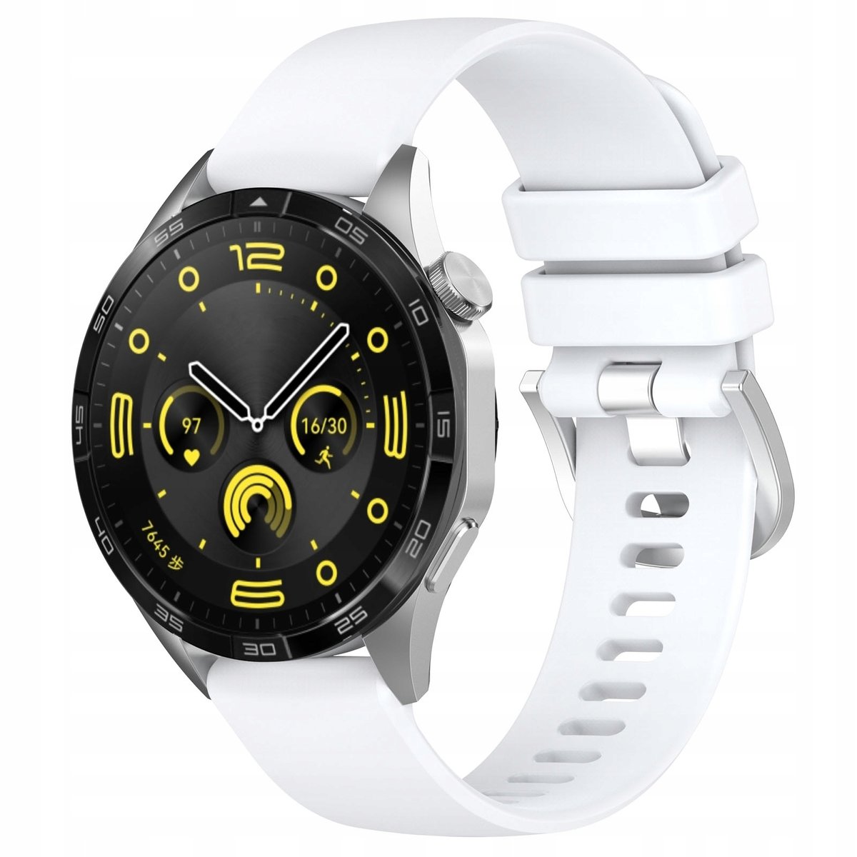 Pasek Bizon Strap Watch Silicone Pro do Huawei Watch GT 4 41 mm, biały