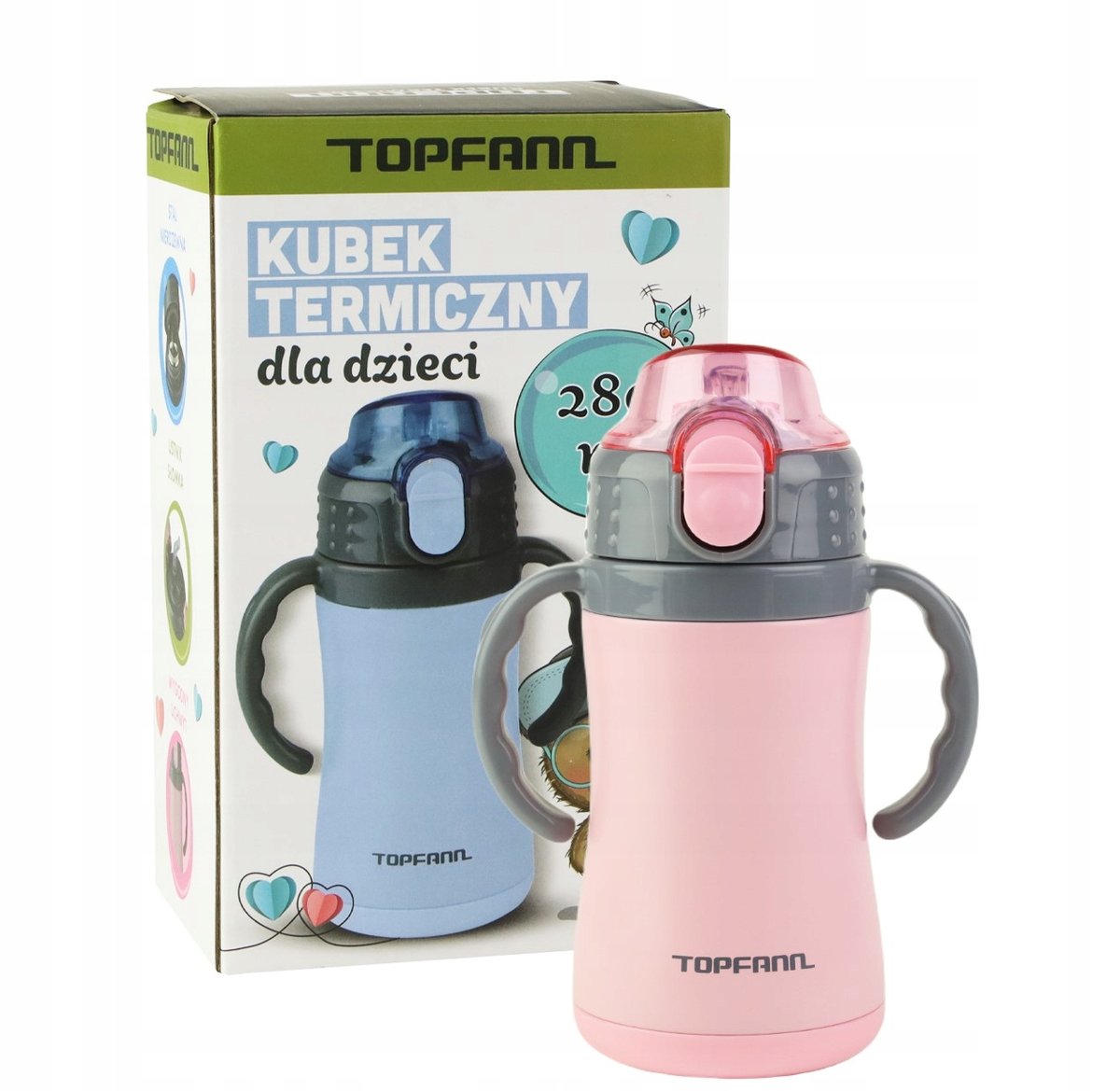 Kubek Termiczny Bidon Dla Dzieci 280Ml