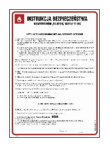 DB030 Instrukcja bezpieczeństwa kontenerów klatek butli 11 kg - 24,5 X 35 CM, HN - PŁYTA TD-FLEX 0,4MM LIBRES POLSKA SP