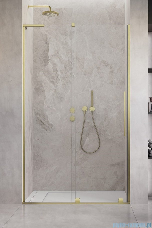 Radaway Furo SL Brushed Gold DWJ drzwi prysznicowe 100cm lewe szczotkowane złoto 10307522-99-01L