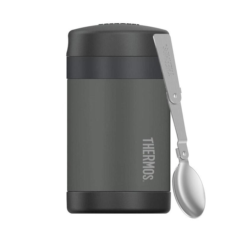 Thermos Termos dziecięcy na jedzenie 470 ml z łyżką czarny 123021