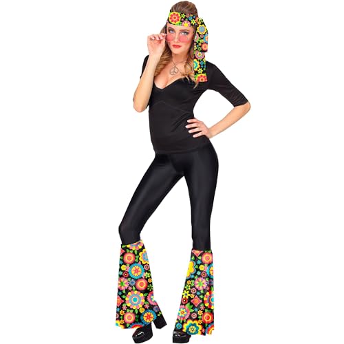 Widmann - Zestaw hipisowski 60s / 70s, opaska na głowę i rękawice, hipis, reggae, flower power