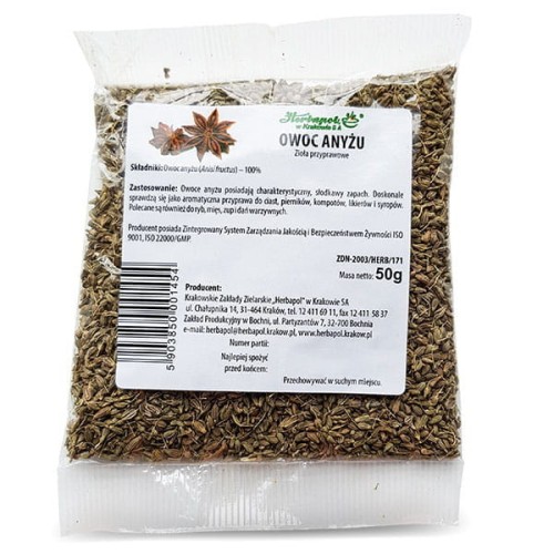 HERBAPOL KRAKÓW Anyż owoc 50g HERBAPOL KRAKÓW 31HEWANYOW