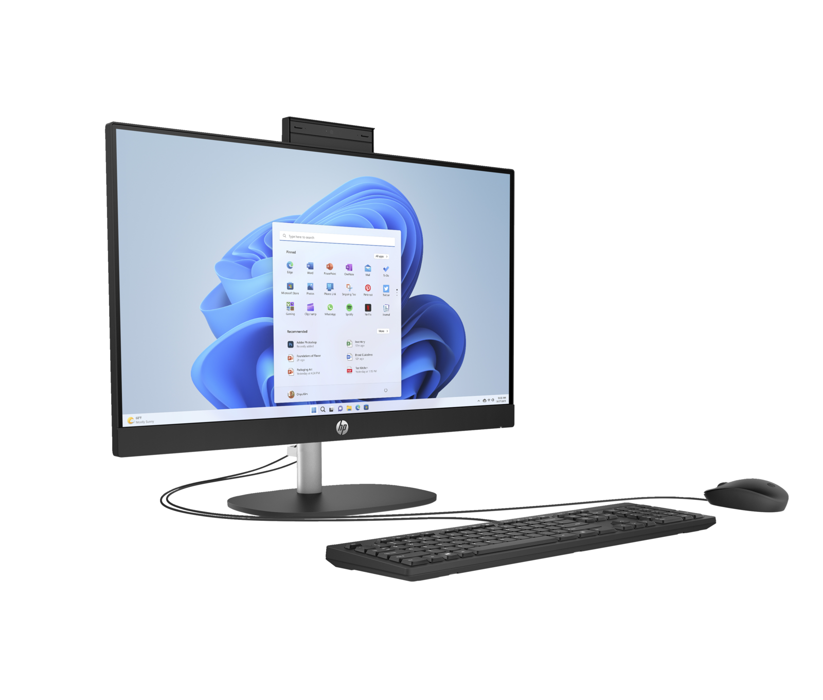 All in One HP 24-cr0005nc / 8E4P2EA / Intel i7-13 / 32GB / SSD 1TB / Intel Xe / FullHD / Win 11 / Czarny