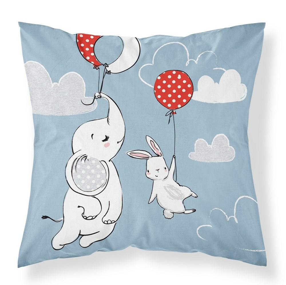 Poszewka bawełniana 40x40 Słonik balonik niebieska Mayamoo 20