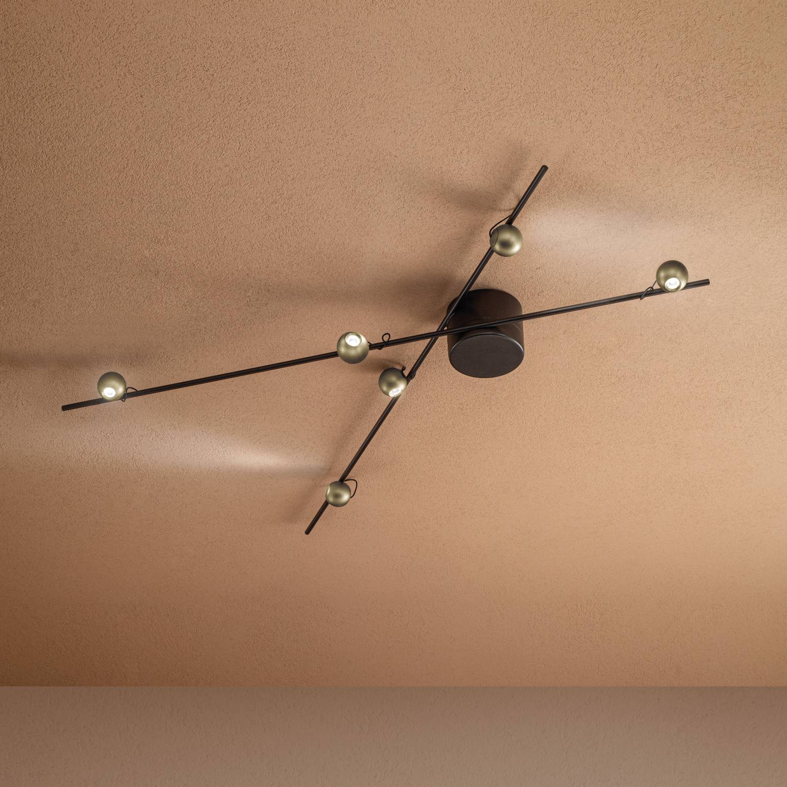 Sil-Lux Lampa sufitowa LED Magnetic, brąz/złota