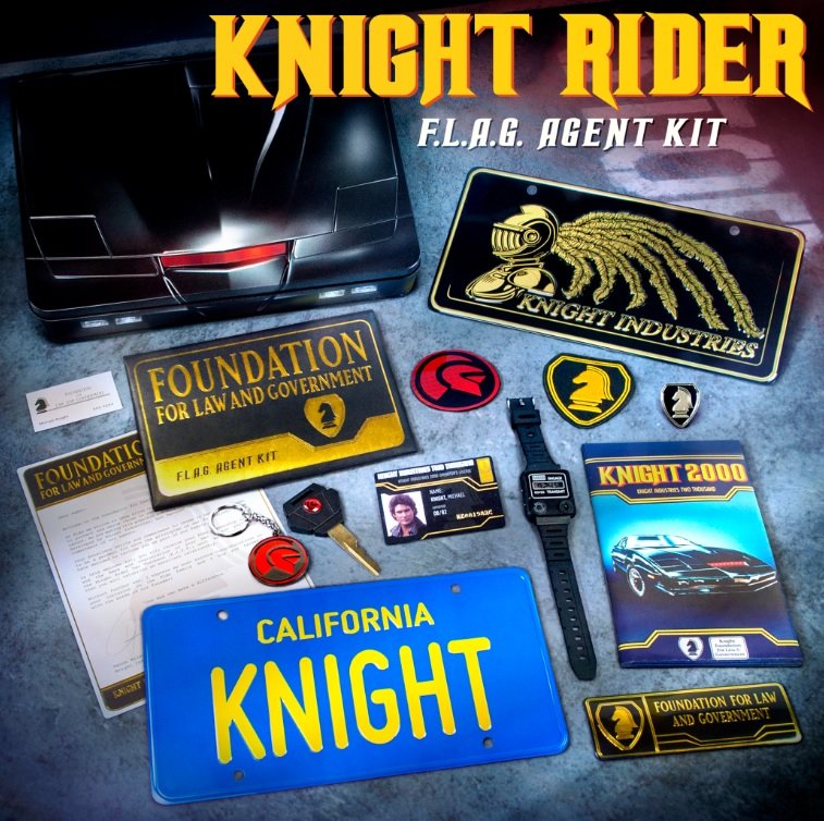 ZESTAW KNIGHT RIDER FANTASTYCZNY AGENT FLAGI SAMOCHODOWEJ