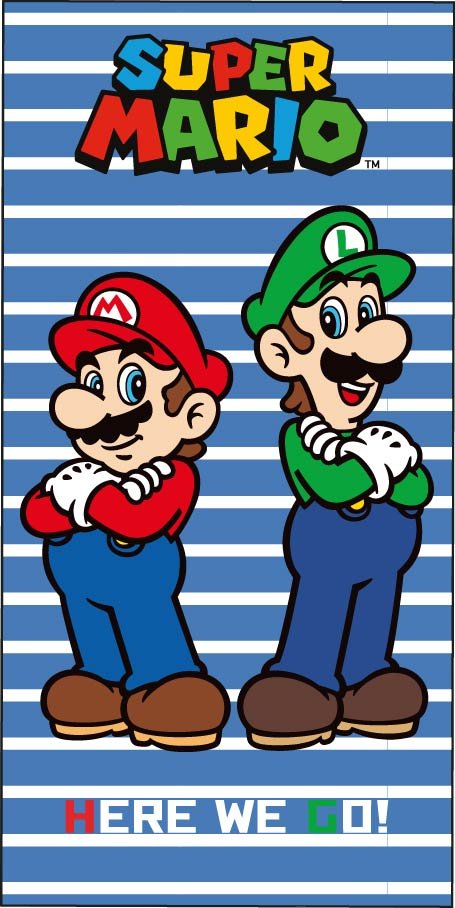 Carbotex, ręcznik kąpielowy 70x140cm, Super Mario