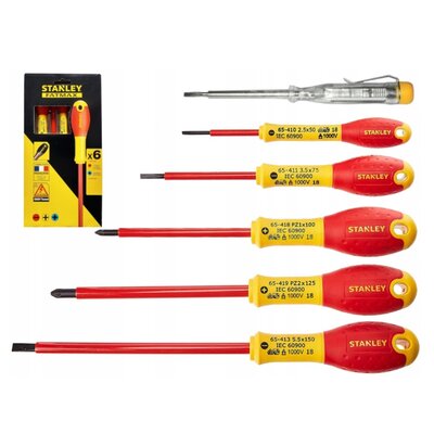 Stanley Zestaw wkrętaków FatMax dla elektryków - 6 sztuk Pł-Pz 0-65-443